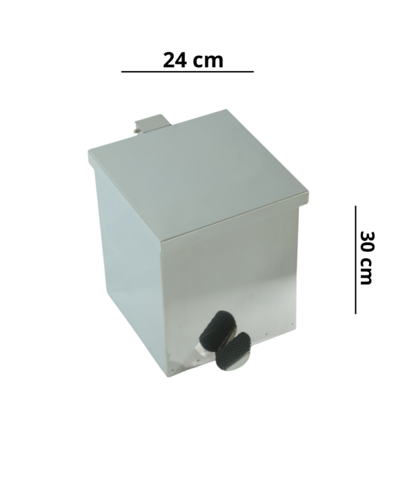 Lixeira Quadrada Pedal 15L de Aço Inox 24x30