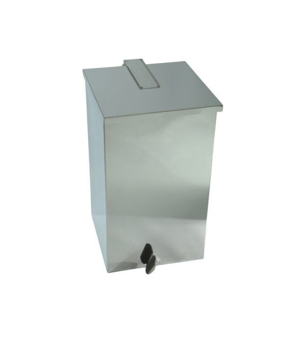 Lixeira Quadrada Pedal 50L de Aço Inox 30x60