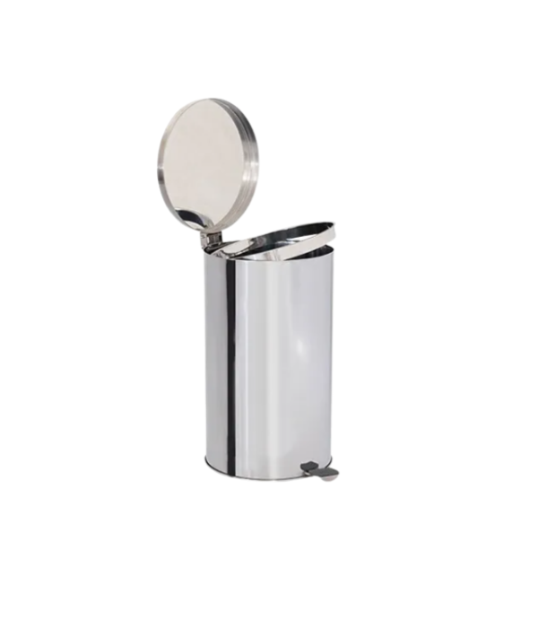 Lixeira 65L Pedal Redonda em Aço Inox 40x50